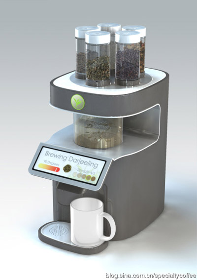 借鉴Espreso咖啡机设计的“萃茶机”